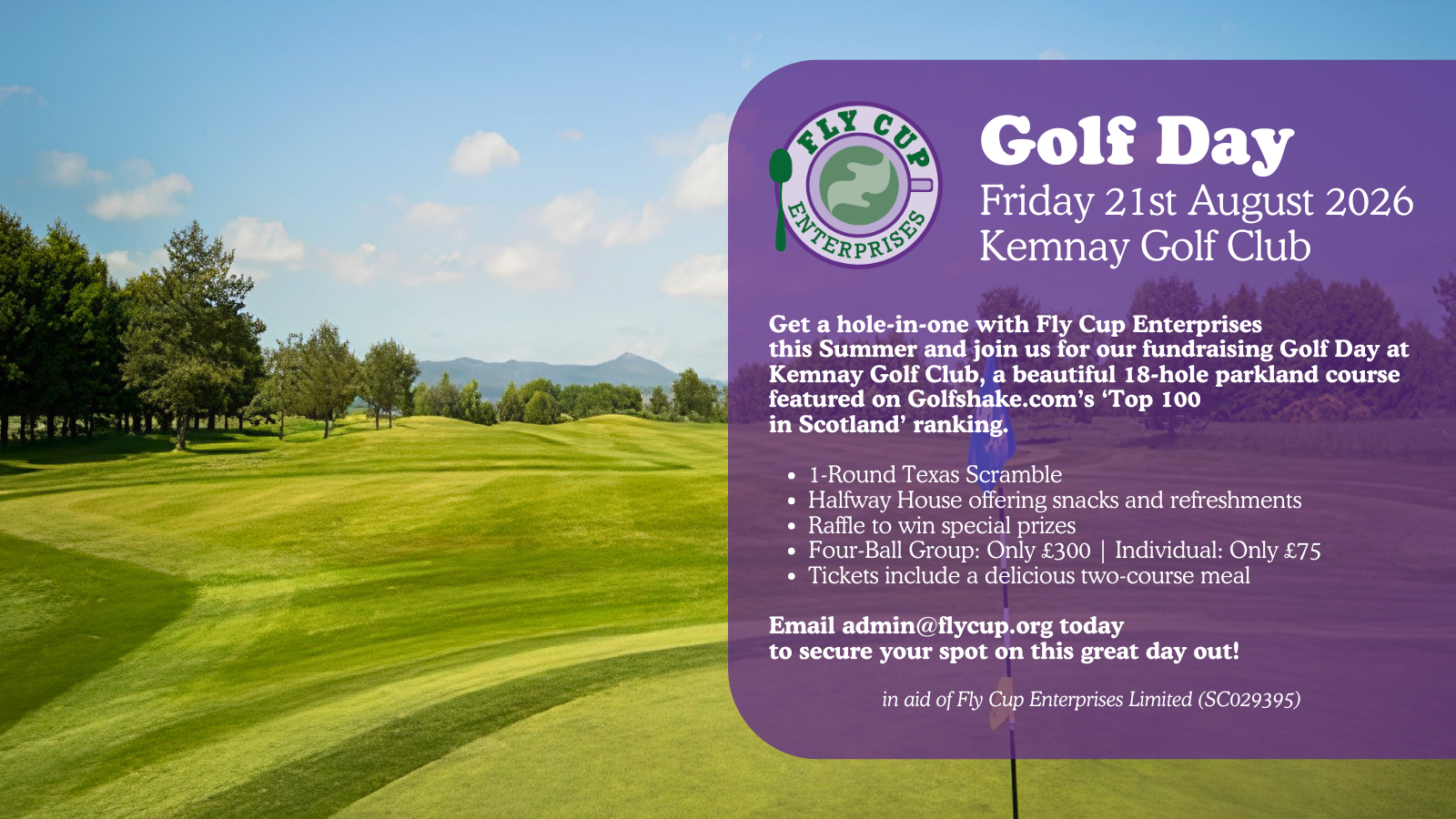 Inverurie charity to hold fundraising golf day at top Aberdeenshire course