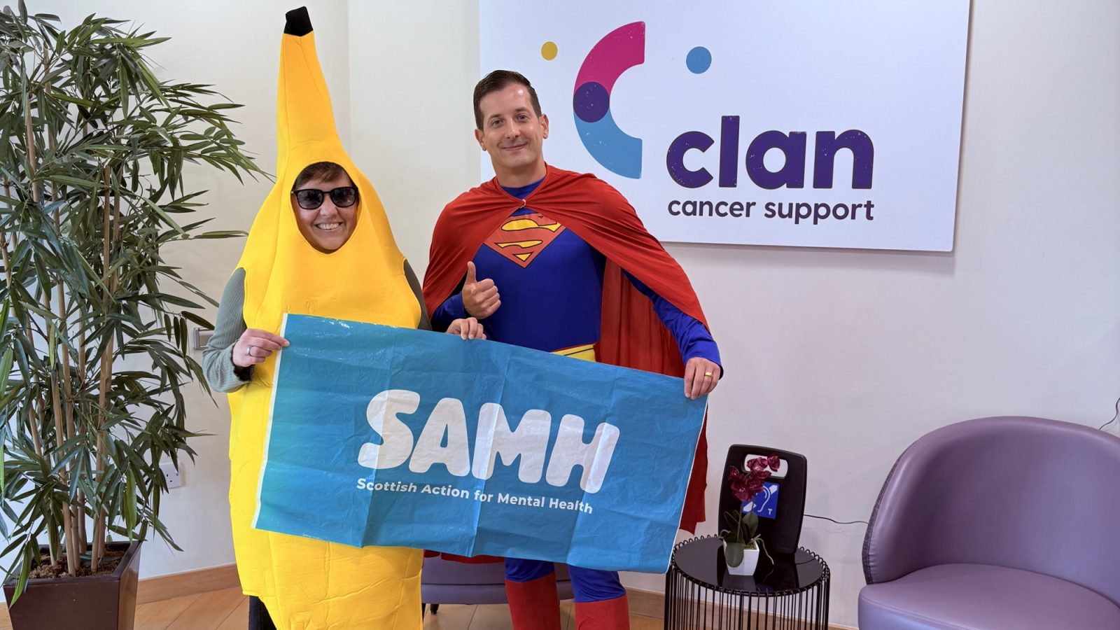 Superman and a banana take to Aberdeen streets for mental health