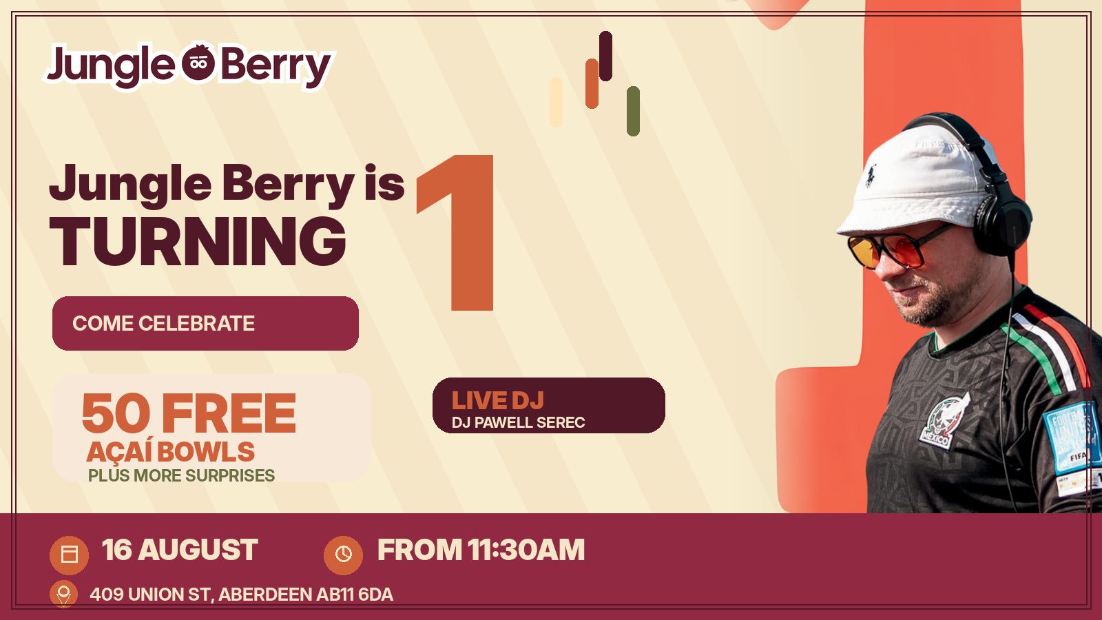 Jungle Berry Aberdeen to celebrate first birthday on Union Street