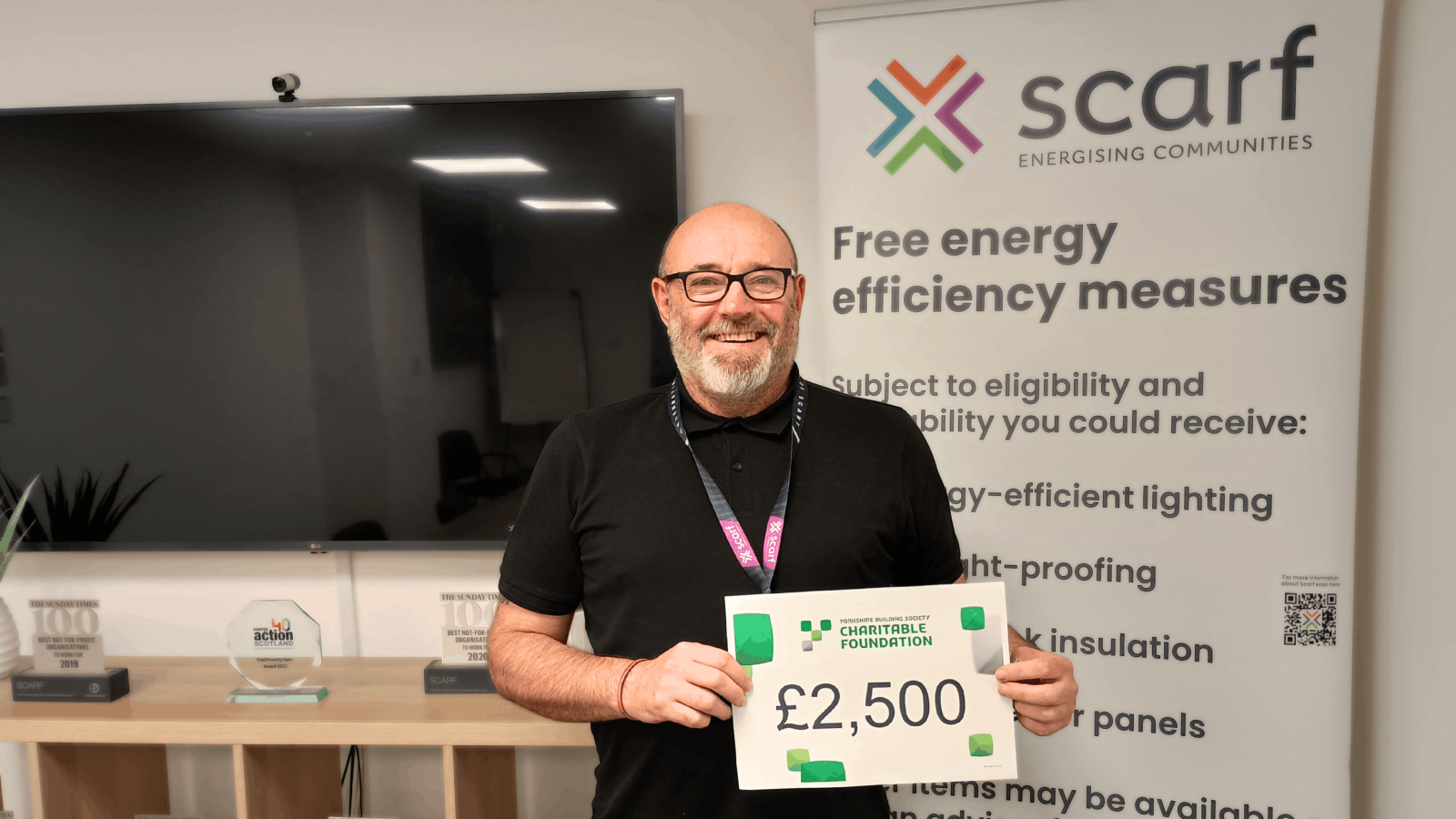 Scarf receives £2,500 donation from Yorkshire Building Society Charitable Foundation