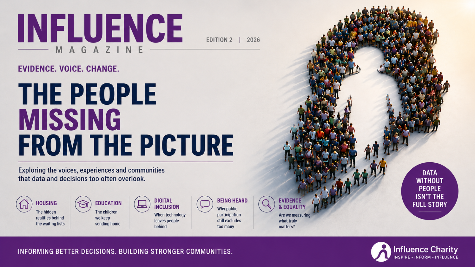 Influence Charity launches new edition of Influence Magazine exploring the people missing from the picture