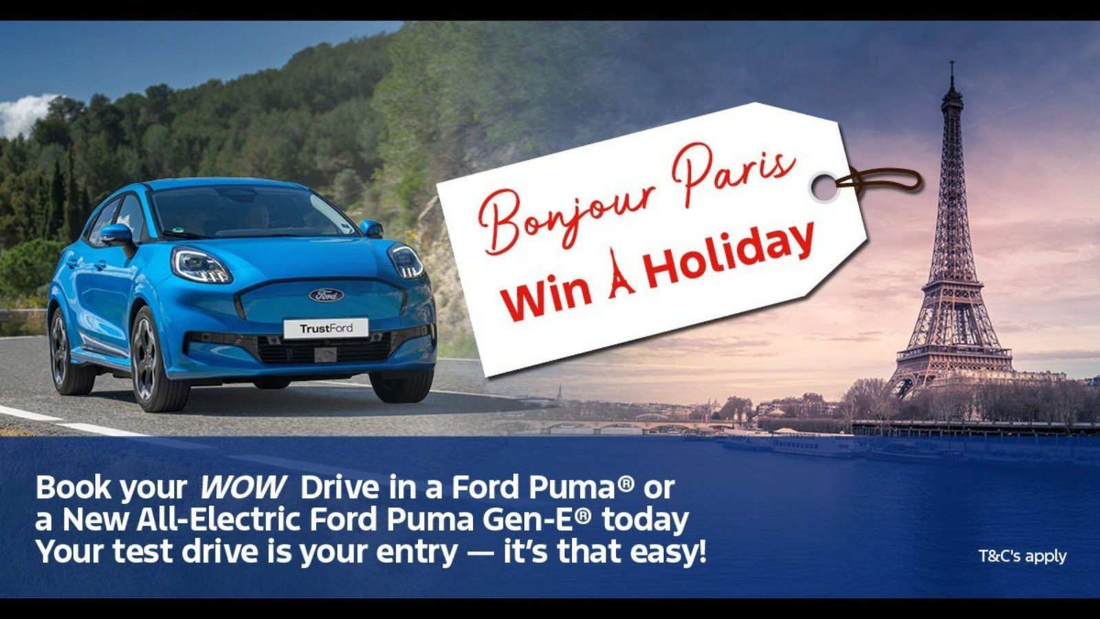 TrustFord Aberdeen offers customers the chance to win a Parisian getaway!