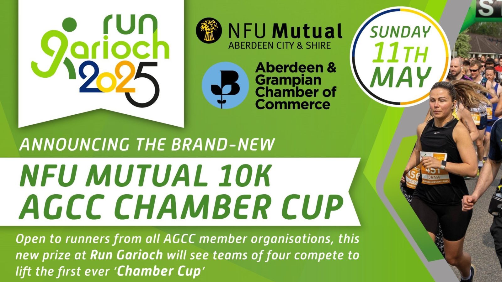 Time running out to enter the Run Garioch NFU Mutual 10K – and win the brand-new ‘Chamber Cup’