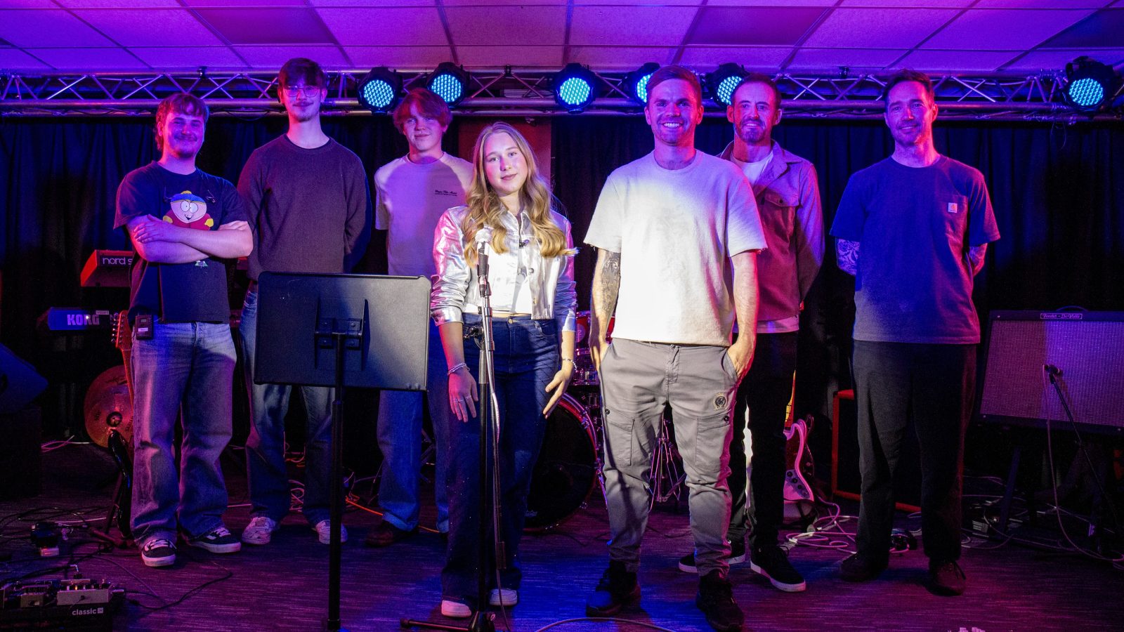 One Direction’s bassist Sandy Beales inspires NESCol music students