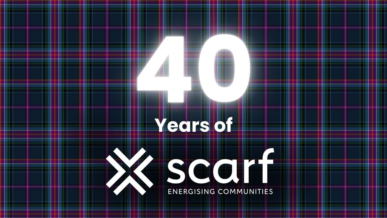 Scarf unveils official anniversary tartan to mark 40 years of tackling fuel poverty in Scotland