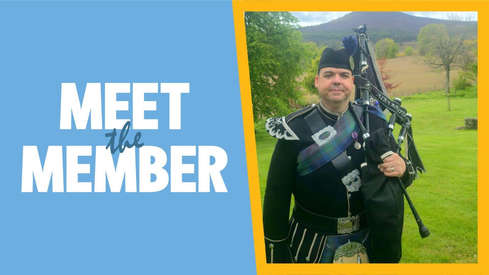 Meet the Member: Rikki Evans, Alba Bagpipes