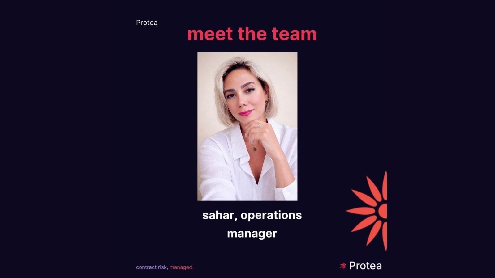 Protea welcomes new Operations Manager, Sahar Moghadam