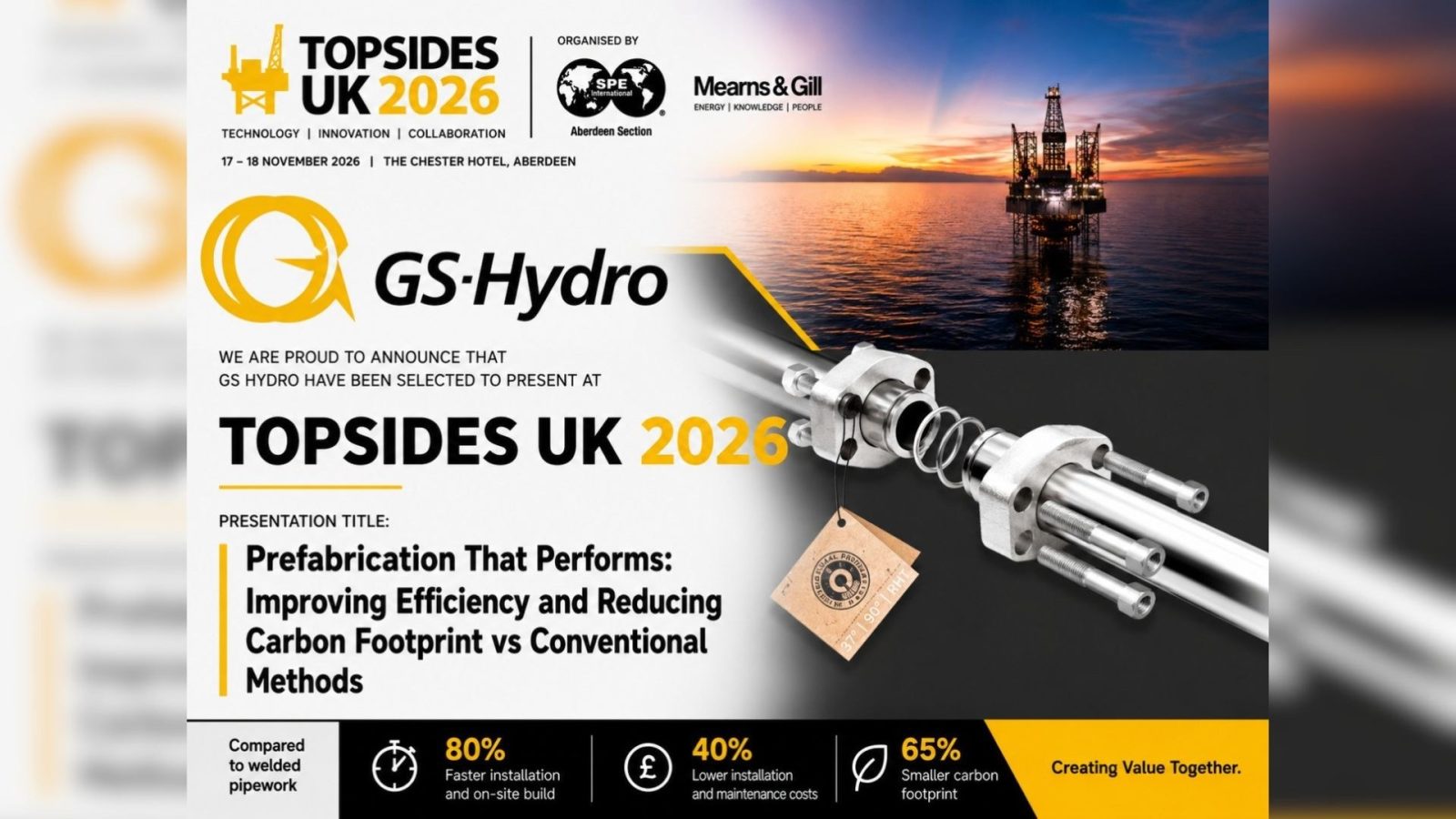 GS Hydro selected to present at TopSides UK