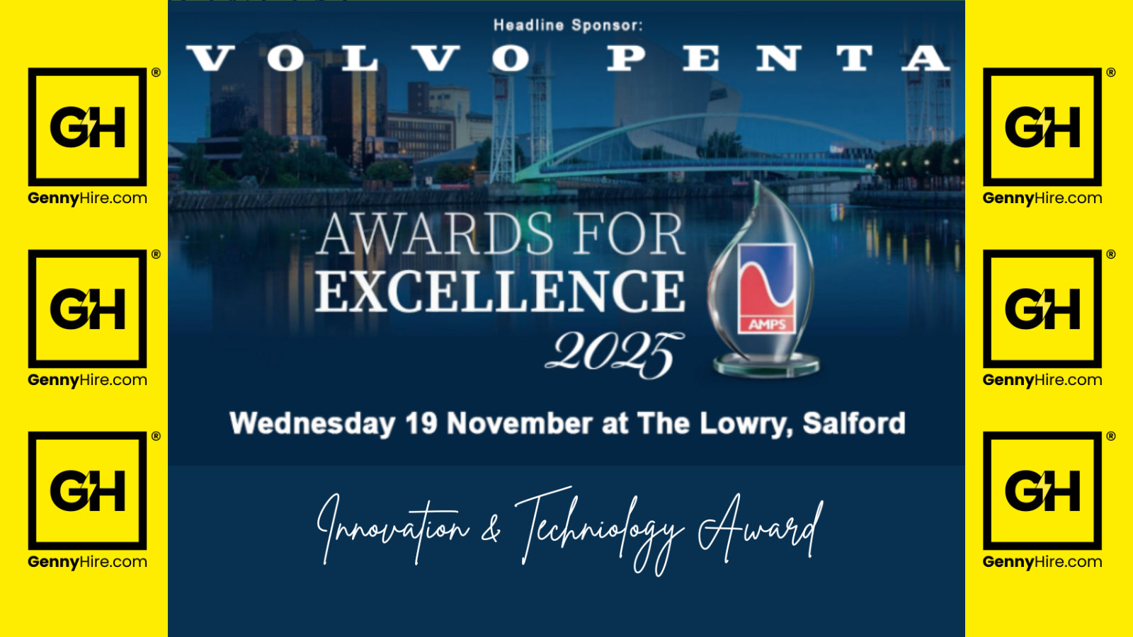 Genny Hire Ltd proud sponsor of the AMPS Award for Innovation & Technology