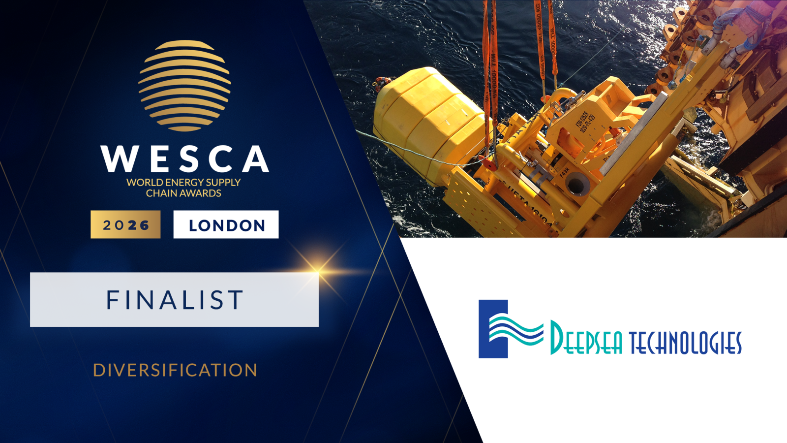 Deepsea Technologies UK shortlisted as finalist at EIC World Energy Supply Chain Awards 2026