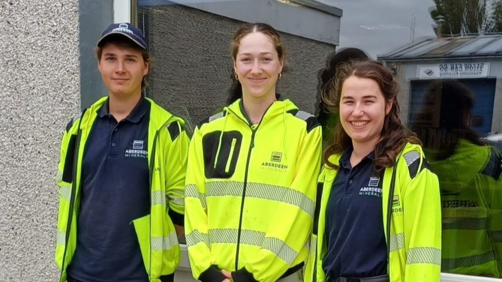 Work experience for three geology students at Aberdeen Minerals