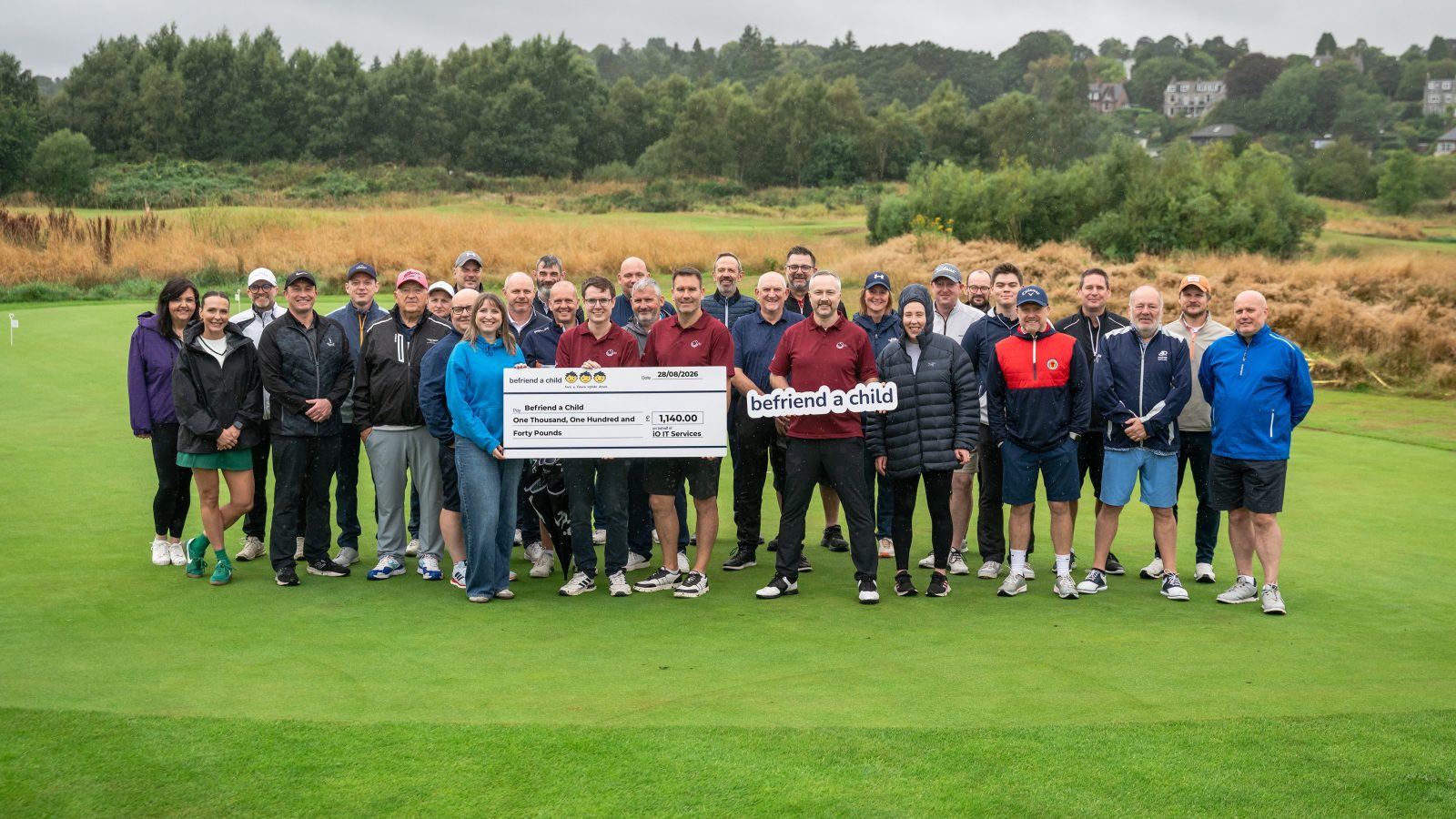 Rain fails to dampen spirits as iO Golf Day raises £1,140 for Befriend a Child