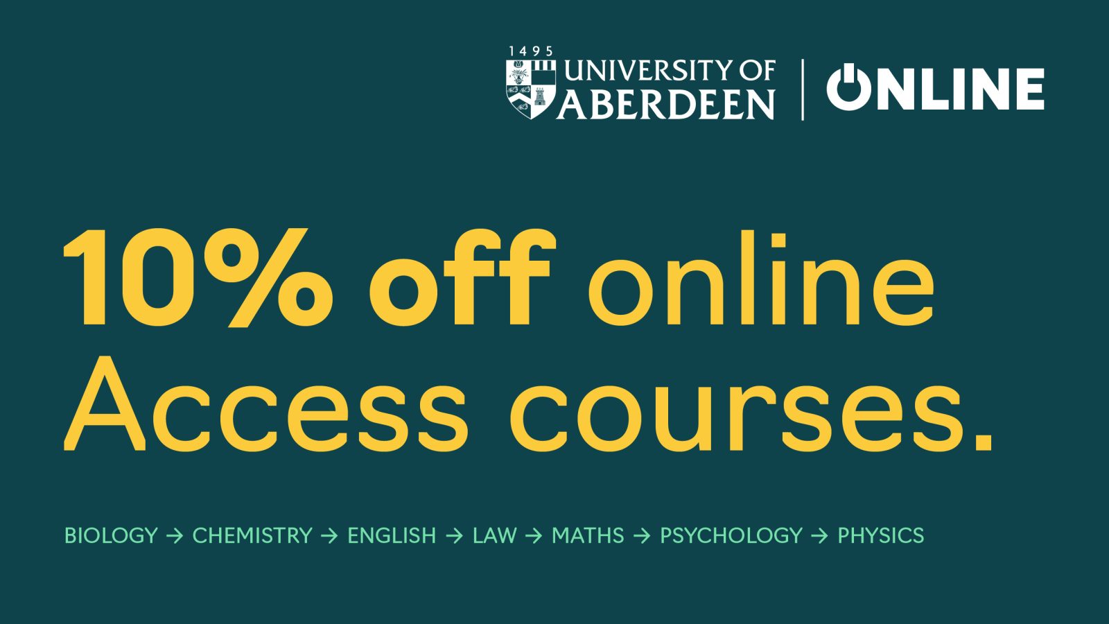University of Aberdeen Access qualifications: It’s never too late to make the grade